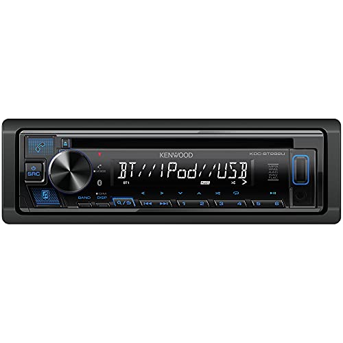 KENWOOD KDC-BT282U CD Car Stereo - Single Din, Bluetooth Audio, USB MP3, FLAC, Aux in, AM FM Radio, Detachable face with White 13-Digit LCD Display and Blue Button Illumination KENWOOD KDC-BT282U CD Car Stereo - Single Din, Bluetooth Audio, USB MP3, FLAC, Aux in, AM FM Radio, Detachable face with White 13-Digit LCD Display and Blue Button Illumination